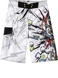 Boys Snake-Skull Graphic Swim Trunks
