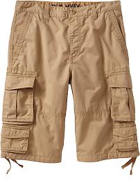 Men's Twill Tie-Leg Cargo Shorts (12")
