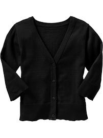 Girls Cropped V-Neck Cardigans