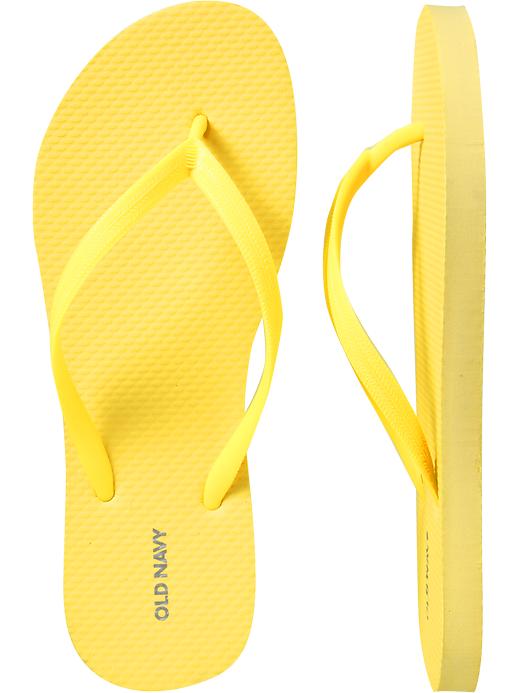 old navy gold flip flops womens