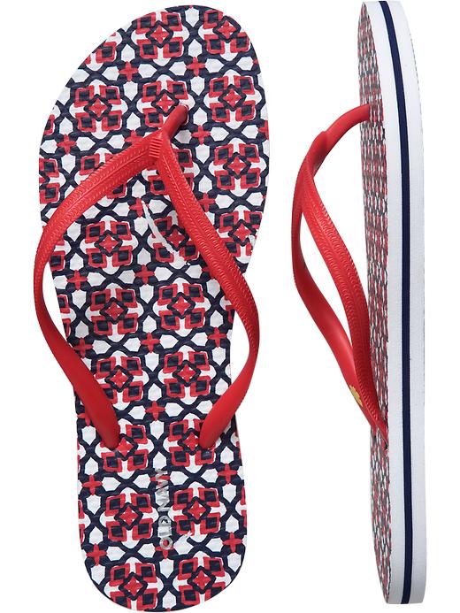 Old Navy Womens Patterned Flip Flops