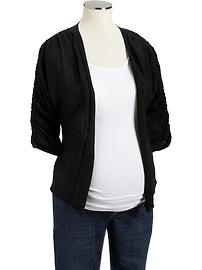 Maternity Ruched-Sleeve Cardigans
