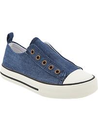 Boys Laceless Canvas Slip-Ons
