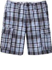 Men's Plaid Cargo Shorts (10")