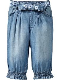 Belted Chambray Pants for Baby