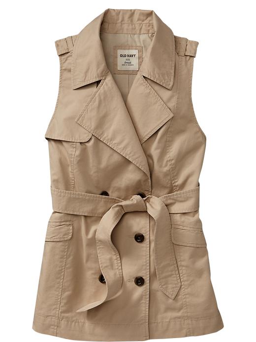 Old Navy Women's Sleeveless Twill Trench Vests