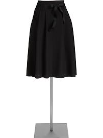 Women's Pleated Chiffon Tie-Belt Skirts
