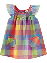 Patterned Flutter-Sleeve Dresses for Baby