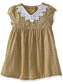 Lace-Trim Dresses for Baby