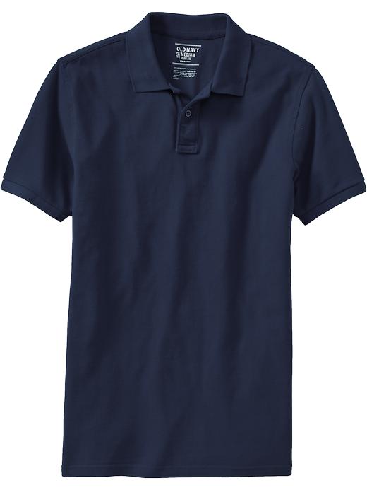 View large product image 1 of 1. Men's Slim-Fit Pique Polos