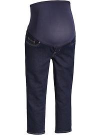 Maternity Smooth-Panel Denim Capris (21")