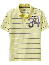 Boys Graphic Jersey Polos