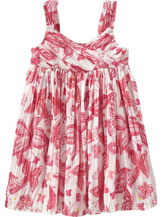 Old Navy Butterfly Print Crinkle Dresses For Baby