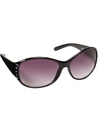 Women's Round Faux-Rhinestone Sunglasses