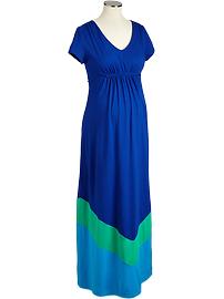 Maternity Color-Blocked Maxi Dresses