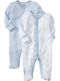Little Bundles Footed One-Piece 2-Packs for Baby