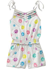 Girls Ruffle Rompers