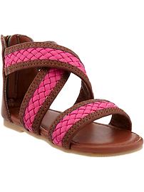 Color-Block Leather Gladiator Sandals for Baby