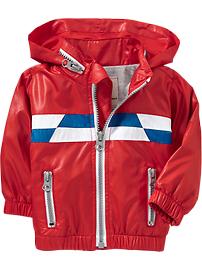 Hooded Color-Block Zip Jackets for Baby