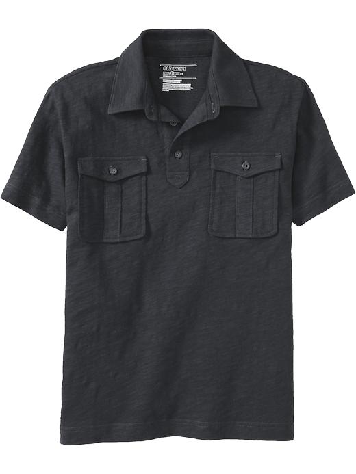 Old Navy Boys Double Pocket Slub Jersey Polos