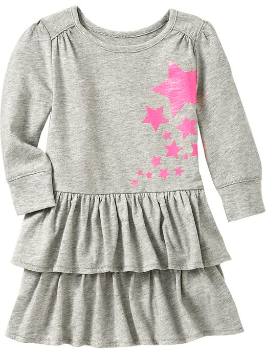 Old Navy Tiered Ruffle Graphic Dresses For Baby