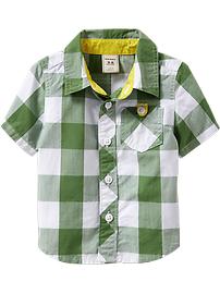 Checked Short-Sleeve Shirts for Baby