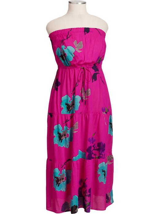 Old Navy Womens Plus Floral Tube Maxi Dresses