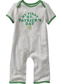 "My First St. Patrick's Day" One-Pieces for Baby