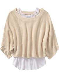 Women's Horizontal Sweater-Crop Pullovers