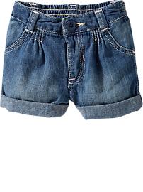 Cuffed Poplin Shorts for Baby