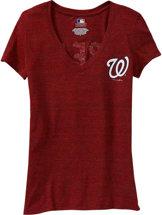 View large product image 1 of 1. Women's MLB® "Great Catch" V-Neck Tees