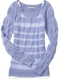 Women's Pointelle-Striped Sweaters