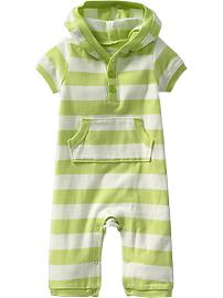 Hooded-Striped One-Pieces for Baby