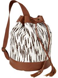 Women's Cinch-Tie Bucket Bags