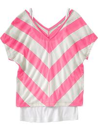 Women's Chevron-Stripe Tops