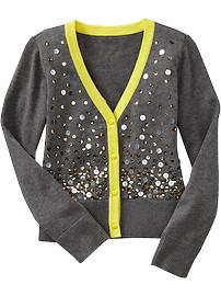 Girls Sequined Cardigans