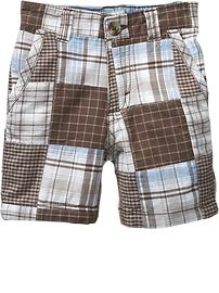 Plaid Patchwork Shorts for Baby