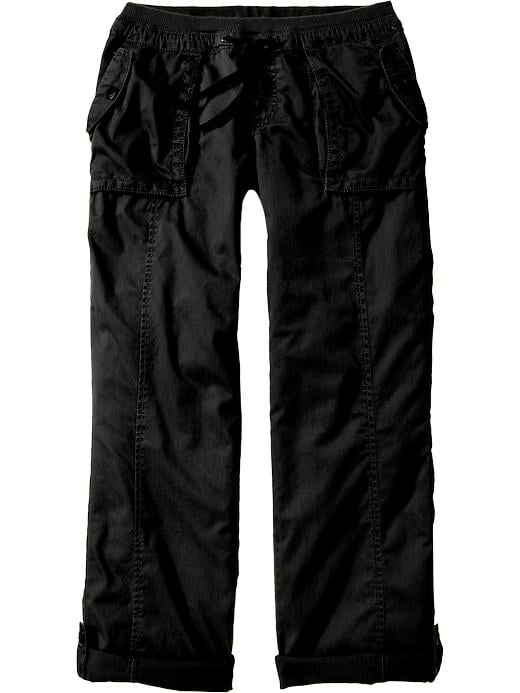Old Navy Womens Ribbed Waist Roll Up Pants