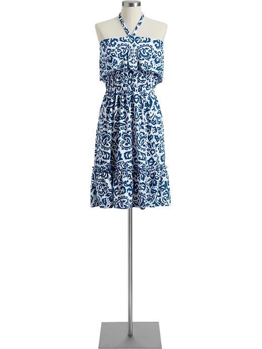 Old Navy Womens Smocked Floral Keyhole Dress