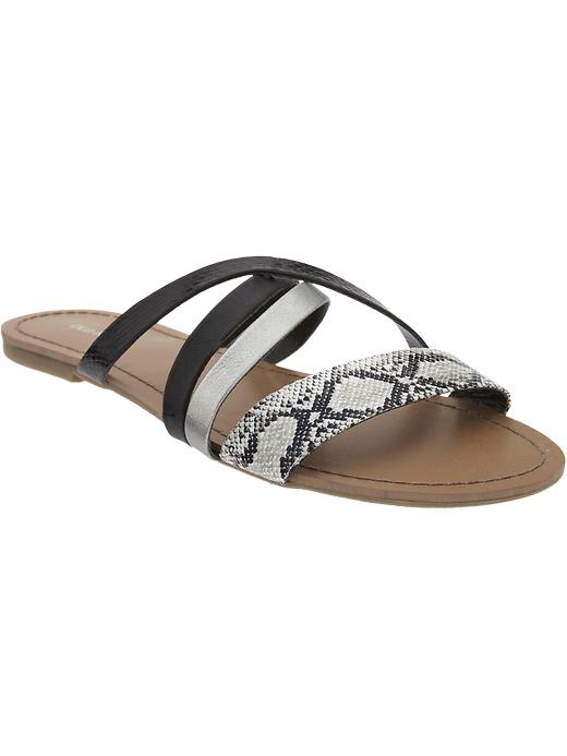 Old Navy Womens Animal Print Slide Sandals