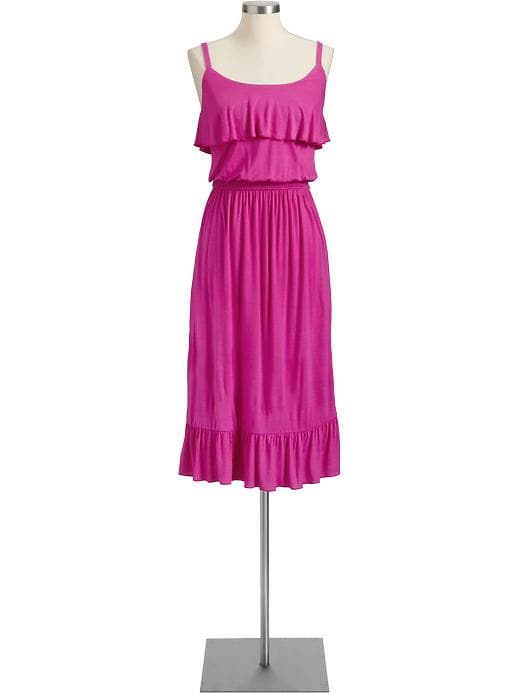 Old Navy Womens Smocked Midi Ruffle Dress