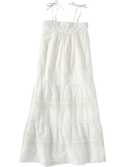 Old Navy Girls Tiered-Eyelet Maxi Sundresses