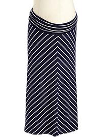Maternity Chevron-Stripe Maxi Skirts