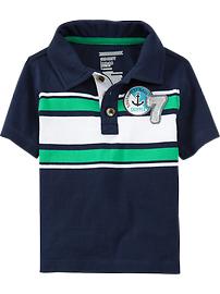 Embroidered-Patch Polos for Baby