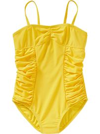 Girls Side-Ruched Swimsuits