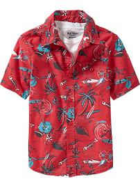 Boys Printed Beach Shirts