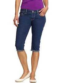 Women's Cuffed Denim Capris (16")