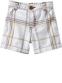 Plaid Canvas Shorts for Baby