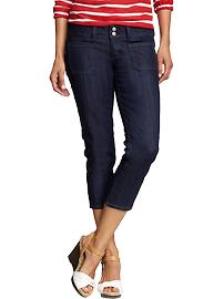 Women's Denim Patch-Pocket Capris (22")