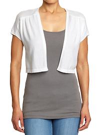 Women's Dolman Open-Front Crop Cardigans